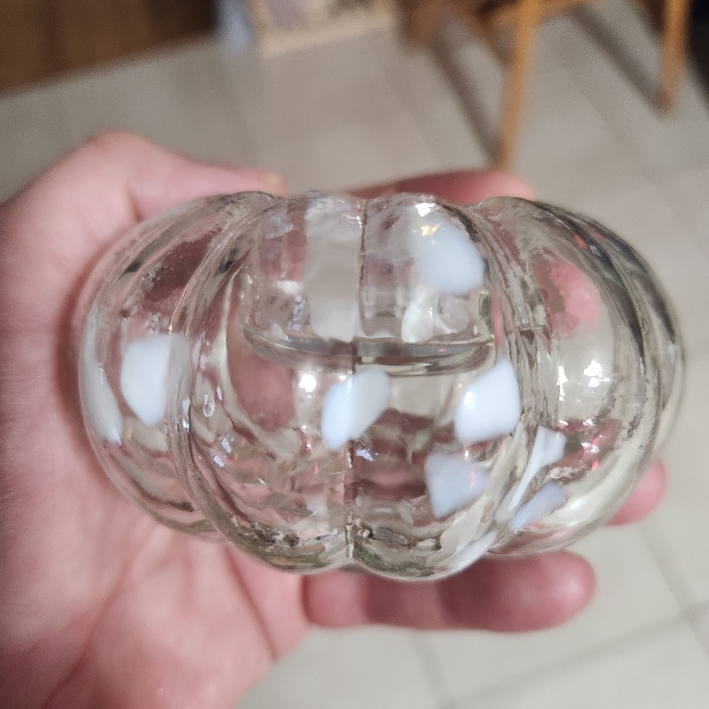 Glass Pumpkin Tealight Holders set of 3